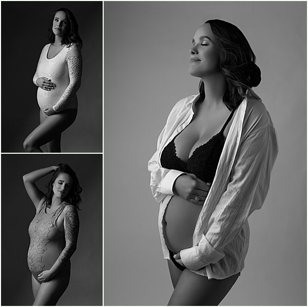 Luxury maternity portrait session in the studio with the premier fine art maternity photographer in Sanford, NC